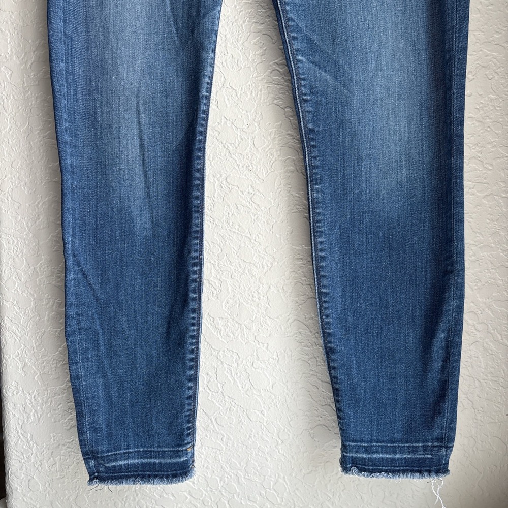 Hudson Womens 29 Super Skinny Crop Jeans Stretch Blue Raw Hem - Picture 2 of 10